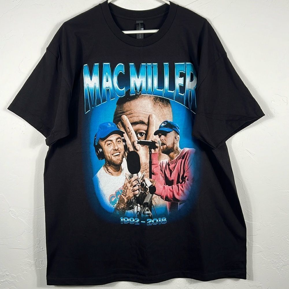 🔥🔥 "NEW" MAC MILLER Rap Music Tee RARE Memorial T-Shirt Sz XL - Never Worn‎